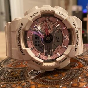 White and Pink G shock